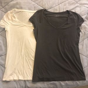 2 Ann Taylor V-neck tees